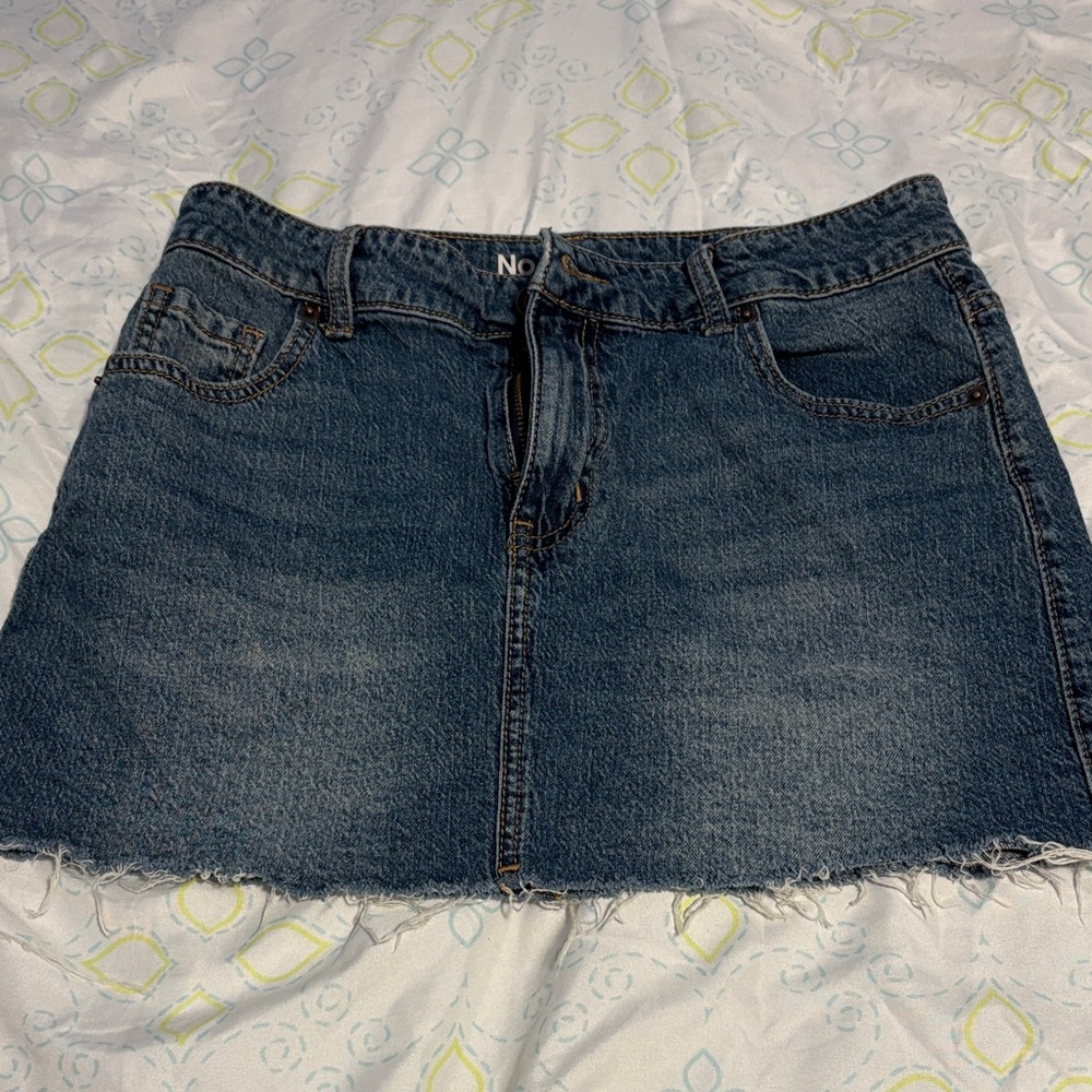 No Boundaries Blue Denim Mini Skirt
